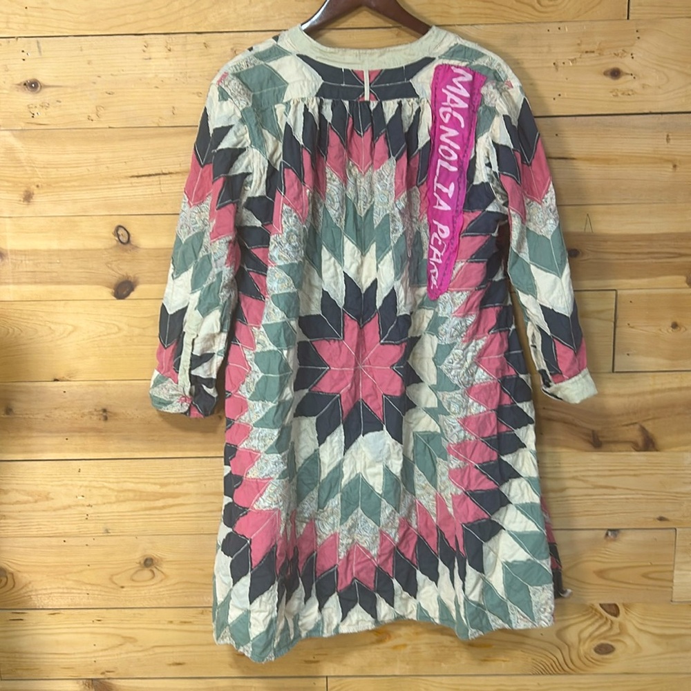 EUC like new Magnolia Pearl patchwork quiltwork quilted Ines tunic top shirt XL - Picture 16 of 16